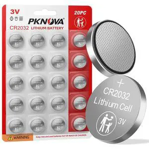 PKNOVA CR2032 3V Lithium Battery, 20 Pack, 2032 3V Button Cell Batteries, CR 2032 Lithium Coin Battery for Watches, Calculators, Car Remote, Key Fob PKNOVA CR2032 3V Lithium Battery, 20 Pack, 2032 3V Button Cell Batteries, CR 2032 Lithium Coin Battery for Watches, Calculators, Car Remote, Key Fob