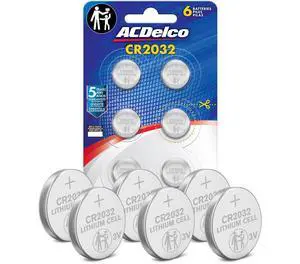 Powermax ACDelco 6-Count CR2032 Batteries, Lithium 3V Coin Cell Button Battery Pack for Watch and Small Electronics, 5 Year Shelf Life Powermax ACDelco 6-Count CR2032 Batteries, Lithium 3V Coin Cell Button Battery Pack for Watch and Small Electronics, 5 Year Shelf Life
