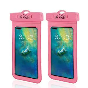 Elrvaga 2 Pack IPX8 Waterproof Phone Pouch for iPhone 16/15/14/13 Pro Max Plus (7.2 Inch) - Swimming, Diving, Snorkeling, Snowproof - Touchscreen Friendly Underwater Photography Dry Bag (Pink&Pink) Elrvaga 2 Pack IPX8 Waterproof Phone Pouch for iPhone 16/15/14/13 Pro Max Plus (7.2 Inch) - Swimming, Diving, Snorkeling, Snowproof - Touchscreen Friendly Underwater Photography Dry Bag (Pink&Pink)