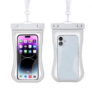 Waterproof Phone Pouch with Lanyard - Floating Dry Bag Case for iPhone 17 Pro Max, 16 and Samsung, Universal Touchscreen Water Proof Cell Phone Holder for Beach, Pool and Kayaking, White Waterproof Phone Pouch with Lanyard - Floating Dry Bag Case for iPhone 17 Pro Max, 16 and Samsung, Universal Touchscreen Water Proof Cell Phone Holder for Beach, Pool and Kayaking, White