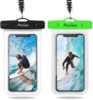 ProCase 2 Pack Waterproof Phone Pouch, Underwater Phone Case Up to 7", Dry Bag for iPhone 17 Air 16 15 14 13 Pro Plus Max, Galaxy S24 S23 S22 Ultra Pixel, Beach Essentials -White & Green ProCase 2 Pack Waterproof Phone Pouch, Underwater Phone Case Up to 7", Dry Bag for iPhone 17 Air 16 15 14 13 Pro Plus Max, Galaxy S24 S23 S22 Ultra Pixel, Beach Essentials -White & Green