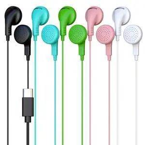 5 Pack Bulk Wired Earphones, USB-C, in-Ear, Compatible with Phone, Tablet, Laptop, PC for School, Online Class, Meeting, Web Conference, Practice, Test, Mix 5 Pack Bulk Wired Earphones, USB-C, in-Ear, Compatible with Phone, Tablet, Laptop, PC for School, Online Class, Meeting, Web Conference, Practice, Test, Mix