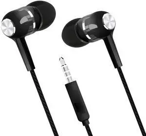 Wired Sport Earphone Bass Earbuds with Microphone for Mobile Phone and PC 3.5mm 1 Pair (Black) Wired Sport Earphone Bass Earbuds with Microphone for Mobile Phone and PC 3.5mm 1 Pair (Black)