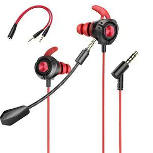 KAHEAUM Gaming Earbuds with Microphone,Stereo Headphones Deep Bass Earphones Sport Earbuds Wired Detachable Noise Cancelling Gaming Headset for Mobile Games Phones PC PS4 Xbox One PlayStation 5-Black KAHEAUM Gaming Earbuds with Microphone,Stereo Headphones Deep Bass Earphones Sport Earbuds Wired Detachable Noise Cancelling Gaming Headset for Mobile Games Phones PC PS4 Xbox One PlayStation 5-Black