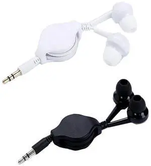 ThtRht 2 Pack Retractable Earbuds Wired Earphone Portable 3.5mm Plug Stereo in-Ear Headphone Wiring Ear Buds for Computer PC Tablet Phone Airplane Airline Flight Fly Trip Plane Laptop MP3 Player ThtRht 2 Pack Retractable Earbuds Wired Earphone Portable 3.5mm Plug Stereo in-Ear Headphone Wiring Ear Buds for Computer PC Tablet Phone Airplane Airline Flight Fly Trip Plane Laptop MP3 Player