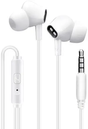 Aylaa Wired Earbuds Headphones for School with Microphone Noise Isolating Stereo Bass in-Ear Earphones for Smartphones, Tablets, Schools, Ipads, Multiuse - 3.5mm Plug in Audio Jack - White Aylaa Wired Earbuds Headphones for School with Microphone Noise Isolating Stereo Bass in-Ear Earphones for Smartphones, Tablets, Schools, Ipads, Multiuse - 3.5mm Plug in Audio Jack - White
