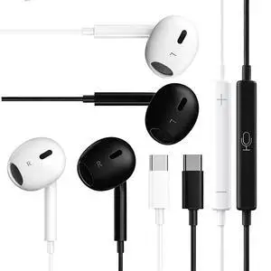 2 Packs USB C Headphones for iPhone 17/16/15 Pro Max Plus Type C Earphones with Microphone & Remote Noise Cancelling Earbuds for iPhone 17/16/15 Pro, iPad, Galaxy S23/S22/S21/S20/Ultra Note 10/20 2 Packs USB C Headphones for iPhone 17/16/15 Pro Max Plus Type C Earphones with Microphone & Remote Noise Cancelling Earbuds for iPhone 17/16/15 Pro, iPad, Galaxy S23/S22/S21/S20/Ultra Note 10/20