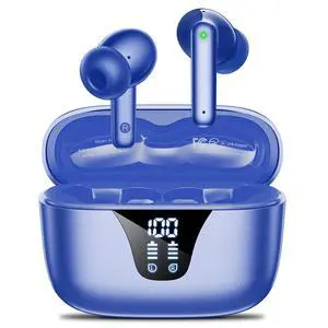 Wireless Earbuds, 50H Playtime Bluetooth Headphones, LED Display Case Wireless Earbuds, 50H Playtime Bluetooth Headphones, LED Display Case