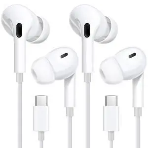 2Pack Earbuds Wired USB C Headphones for iPhone 17 16 15 Pro Max 15 16 Plus 2Pack Earbuds Wired USB C Headphones for iPhone 17 16 15 Pro Max 15 16 Plus