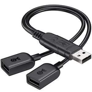 Cable Matters USB Splitter 1 in 2 Out, USB Power Splitter, 1ft Cable Matters USB Splitter 1 in 2 Out, USB Power Splitter, 1ft