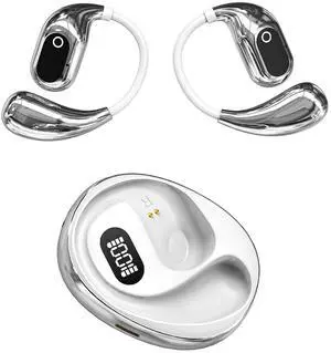 GGSTOPWATER Open Ear Headphones Wireless Bluetooth 5.4, OWS Earphones Wireless Earbuds with Earhooks and Mic, IPX5 Waterproof, 64H Range, Out of Ear Earbuds for Sports Running Workout Driving (White) GGSTOPWATER Open Ear Headphones Wireless Bluetooth 5.4, OWS Earphones Wireless Earbuds with Earhooks and Mic, IPX5 Waterproof, 64H Range, Out of Ear Earbuds for Sports Running Workout Driving (White)