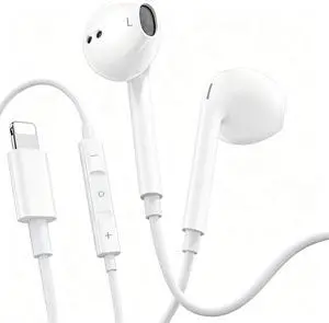 1Pack Earbuds for iPhone Headphones Lighning Plug Wired Earphones in-Ear 1Pack Earbuds for iPhone Headphones Lighning Plug Wired Earphones in-Ear