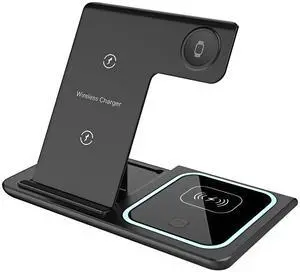 3 in 1 Wireless Charging Station for iPhone, Apple Watch & AirPods, Foldable Magnetic Charging Stand, Fast Wireless Charger Dock for Multiple Devices, Portable Charging Pad for Desk & Nightstand 3 in 1 Wireless Charging Station for iPhone, Apple Watch & AirPods, Foldable Magnetic Charging Stand, Fast Wireless Charger Dock for Multiple Devices, Portable Charging Pad for Desk & Nightstand
