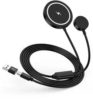 Galaxy Watch Charger Cable 2-in-1 15W Samsung Wireless Charger Fast Charge Galaxy Watch Charger Cable 2-in-1 15W Samsung Wireless Charger Fast Charge