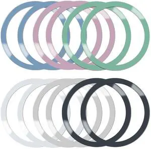 CKANDAY 12 Pieces Magnetic Wireless Charger Universal Metal Rings with Sticker, 6 Colors, Ultra Thin Metal Rings Compatible with MagSafe Wireless Charger Car Charger on Most Smartphone CKANDAY 12 Pieces Magnetic Wireless Charger Universal Metal Rings with Sticker, 6 Colors, Ultra Thin Metal Rings Compatible with MagSafe Wireless Charger Car Charger on Most Smartphone