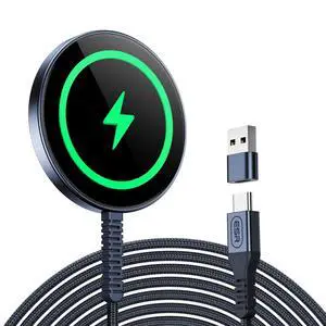 ESR for MagSafe Charger 15W Wireless Charger for iPhone Air 17-12, Apple Magnetic Charging Pad for AirPods 4/3/Pro/Pro 2, Galaxy S26/S25 Series with Dual USB A/C Ports, Dark Blue ESR for MagSafe Charger 15W Wireless Charger for iPhone Air 17-12, Apple Magnetic Charging Pad for AirPods 4/3/Pro/Pro 2, Galaxy S26/S25 Series with Dual USB A/C Ports, Dark Blue