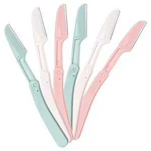 Dermaplane Razor for Women Face,Stocking Stuffers 6 pack Folding Eyebrow Razor Facial Hair Removal for Women and Men Travel,Dermaplaning Beauty Tool Dermaplane Razor for Women Face,Stocking Stuffers 6 pack Folding Eyebrow Razor Facial Hair Removal for Women and Men Travel,Dermaplaning Beauty Tool
