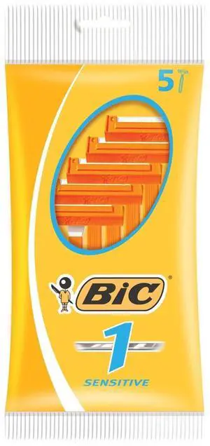 Men Classic Sensitive Disposable Razors, 5 Count (Pack of 1) Men Classic Sensitive Disposable Razors, 5 Count (Pack of 1)