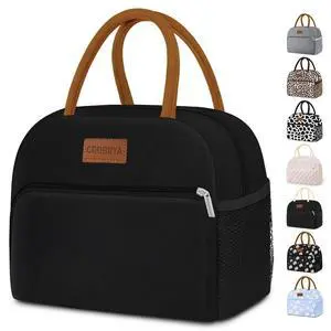Coobiiya Lunch Box Lunch Bag for Women Men,Reusable Cute Lunch Pail bag,Leakproof,Insulated LunchBox Tote Compact 10L, Cooler Lunch Container for Work Travel Office (Black) Coobiiya Lunch Box Lunch Bag for Women Men,Reusable Cute Lunch Pail bag,Leakproof,Insulated LunchBox Tote Compact 10L, Cooler Lunch Container for Work Travel Office (Black)