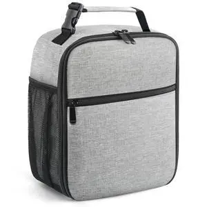 Lunch Bag for Men/Women, Reusable Lunchbox for Adult, Small Insulated Lunch box, Lunch Tote Bag for Office, Work, Picnic - Grey Lunch Bag for Men/Women, Reusable Lunchbox for Adult, Small Insulated Lunch box, Lunch Tote Bag for Office, Work, Picnic - Grey