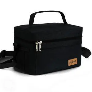 ONFAON Lunch Bag for Men/Women, Insulated Reusable Lunch Box Leakproof Cooler Tote Bag Freezable with Adjustable Shoulder Strap for Office Work Picnic Beach(Black) ONFAON Lunch Bag for Men/Women, Insulated Reusable Lunch Box Leakproof Cooler Tote Bag Freezable with Adjustable Shoulder Strap for Office Work Picnic Beach(Black)