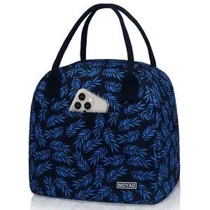 Moyad Insulated Lunch Bag for Women, 10L Lunch Cooler Bag for Picnic | Spacious Design,Thermal Insulated,Water Resistant,Front Pocket,Easy to Clean,Acacia Leaves Moyad Insulated Lunch Bag for Women, 10L Lunch Cooler Bag for Picnic | Spacious Design,Thermal Insulated,Water Resistant,Front Pocket,Easy to Clean,Acacia Leaves