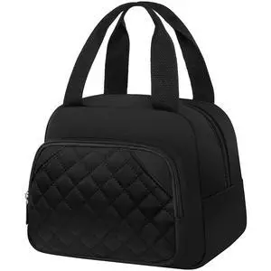 Lunch Bag for Women Men Adults, Reusable Cooler Lunch Tote Bag- Black | Water Resistant, Leakproof, Reusable Lunch Bag, Tote Bag Cooler Lunch Bags for Work Travel Office Camping Lunch Bag for Women Men Adults, Reusable Cooler Lunch Tote Bag- Black | Water Resistant, Leakproof, Reusable Lunch Bag, Tote Bag Cooler Lunch Bags for Work Travel Office Camping