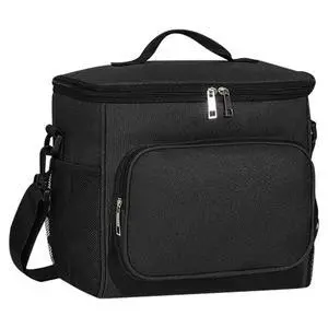 TIECHI Reusable Insulated Lunch Bag for Women Men, 12L Large Cooler Bag with Adjustable Shoulder Strap, Leakproof Waterproof Black Lunch Bag for Office Work Picnic Father's Day TIECHI Reusable Insulated Lunch Bag for Women Men, 12L Large Cooler Bag with Adjustable Shoulder Strap, Leakproof Waterproof Black Lunch Bag for Office Work Picnic Father's Day