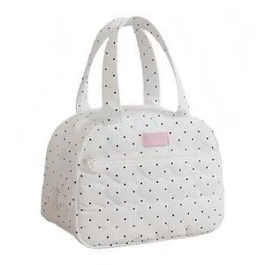 Quilted Lunch Bag for Women Small Lunch Bags Reusable Lunch Tote Bags | polka dot insulated lunch box for Work Travel Quilted Lunch Bag for Women Small Lunch Bags Reusable Lunch Tote Bags | polka dot insulated lunch box for Work Travel