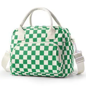 Cute Lunch Bag for Women, Corduroy Insulated Lunch Box for Work Lunch Tote Bag Women, Reusable Insulated Cooler Lunch Box for Travel Cute Lunch Bag for Women, Corduroy Insulated Lunch Box for Work Lunch Tote Bag Women, Reusable Insulated Cooler Lunch Box for Travel
