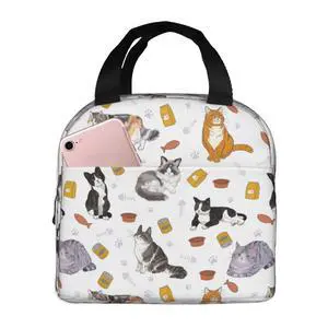 XYSKINO Cute Cat Lunch Bag Women Lunch Box for Women Mens Lunchbox for Work Office Picnic Travel or Gifts XYSKINO Cute Cat Lunch Bag Women Lunch Box for Women Mens Lunchbox for Work Office Picnic Travel or Gifts
