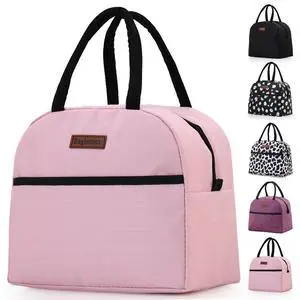 Baglemon Insulated Lunch Bag for Women Men, Lunch Containers Reusable High Capacity Lunch Tote Bags for Work Picnic (Pink) Baglemon Insulated Lunch Bag for Women Men, Lunch Containers Reusable High Capacity Lunch Tote Bags for Work Picnic (Pink)