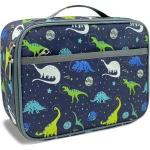 Kulle Lunch Box Kids, Insulated Dinosaur Bag for Boys | 600D Oxford & Waterproof PEVA Liner,10×3.9×7.5in,Leakproof Washable, Large Capacity, School Outdoor Use, For Kids 6+ Kulle Lunch Box Kids, Insulated Dinosaur Bag for Boys | 600D Oxford & Waterproof PEVA Liner,10×3.9×7.5in,Leakproof Washable, Large Capacity, School Outdoor Use, For Kids 6+