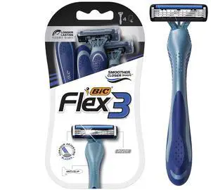 BIC Flex 3 Mens Disposable Razors With 3 Blades, For a Smooth and Comfortable Shave, 4 Piece Razor Kit for Men BIC Flex 3 Mens Disposable Razors With 3 Blades, For a Smooth and Comfortable Shave, 4 Piece Razor Kit for Men