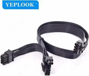 JAENFONG PCIe 8Pin to Dual 8Pin (6+2Pin) GPU Cable 60+20CM 18AWG For Cooler Master V Series Gold Fully Modular V550 V650 V750 V850 V1000