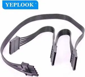 JAENFONG 5Pin to 3 Port SATA Hard Driver SSD Power Supply Cable For CoolerMaster V Series Gold Fully Modular V550 V650 V750 V850 V1000