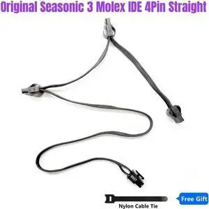 JAENFONG Original Seasonic 6Pin to 3x Molex IDE 4Pin Straight Perif Power Cable for Seasonic Snow Silent 750W 1050W 1250W Modular Power