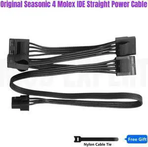 JAENFONG Original Seasonic 4 Molex IDE 4Pin Modular Power Cable for Seasonic PRIME SnowSilent 750W Titanium, 650W Platinum, 550W Gold PSU