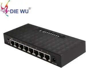 JAENFONG Network Switch 8 Ports 10/100Mbps Fast Ethernet Switch RJ45 Lan Hub with Vlan support SOHO switch Plug and Play JAENFONG Network Switch 8 Ports 10/100Mbps Fast Ethernet Switch RJ45 Lan Hub with Vlan support SOHO switch Plug and Play
