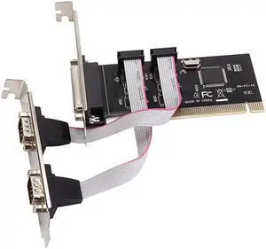 JAENFONG PCI 2 serial 1 parallel port Expansion card with TX382A card adapter