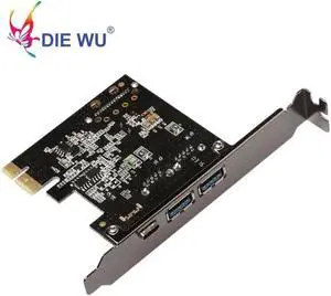 JAENFONG USB 3.1 Type C PCIe Expansion Card PCI-e to 1 Type C and 2 Type A 3.0 USB Adapter PCI Express Riser card For Desktop TXB055