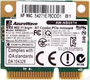 JAENFONG 150Mbps Atheros AR5B225 Bluetooth 4.0 WiFi Wireless Mini PCI-E Card