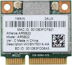 JAENFONG Atheros AR5B22 300M Wireless WIFI Bluetooth 4.0 MINI PCI-E WLAN Card