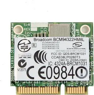 JAENFONG 300Mbps Broadcom BCM94322HM8L Dual Band PCI-E Wireless Wifi Card 802.11abgn