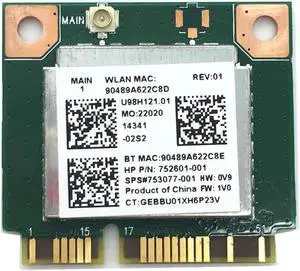 JAENFONG For RTL8723BE Wifi 300Mbps+Bluetooth 4.0 MINI PCI-E Card 753077-001 for 470 455 450 G2