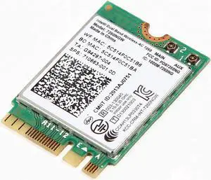 JAENFONG For HP Intel 7260NGW Dual Band Wireless-AC 802.11ac 2x2 NGFF Wi-Fi Card + BT 4.0