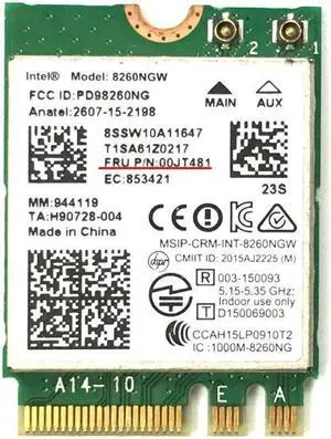 JAENFONG Brand for Intel 8260 8260NGW FRU 00JT481 8260ac BT4.2 5G 867Mbps M2 WiFi Network Card for P40 P50S P70 460 X260 E560 L560