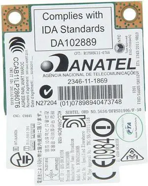 JAENFONG Broadcom BCM943228HMB Dual Band 300Mbps 802.11abgn Wireless Wifi Card BT 4.0