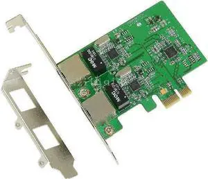 JAENFONG PCI-Express Dual 1000Mbps Ethernet Controller PCIe Gigabit RTL8111E Card