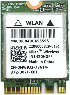 JAENFONG For ALIENWARE 15 17 Killer N1420NGFF 802.11ac 867Mbps + Bluetooth 4.0 M.2/NGFF Card Better than Killer 1535 1525